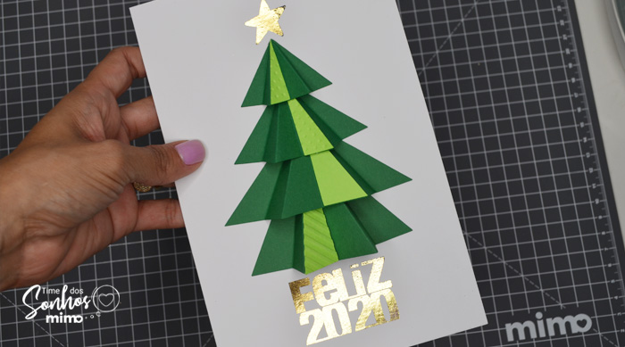 Presente de Natal: Como Fazer Caixa para Espumante - cartão de natal