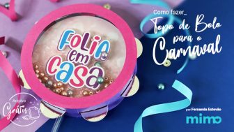 Topo de Bolo de Carnaval- Como Fazer com Molde Grátis Cricut