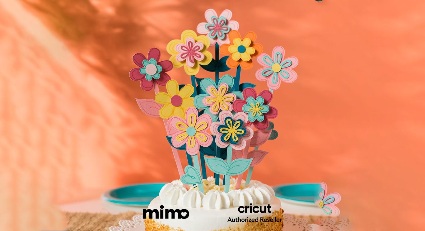 Topo de bolo personalizado com flores