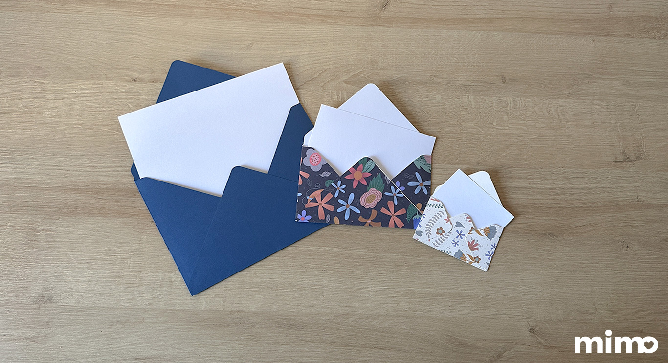 Envelopes de papel feitos na Base Mimo Making