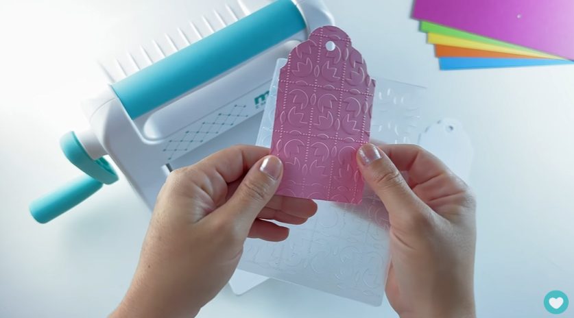 Resultado do relevo feito na Mimo Embossing