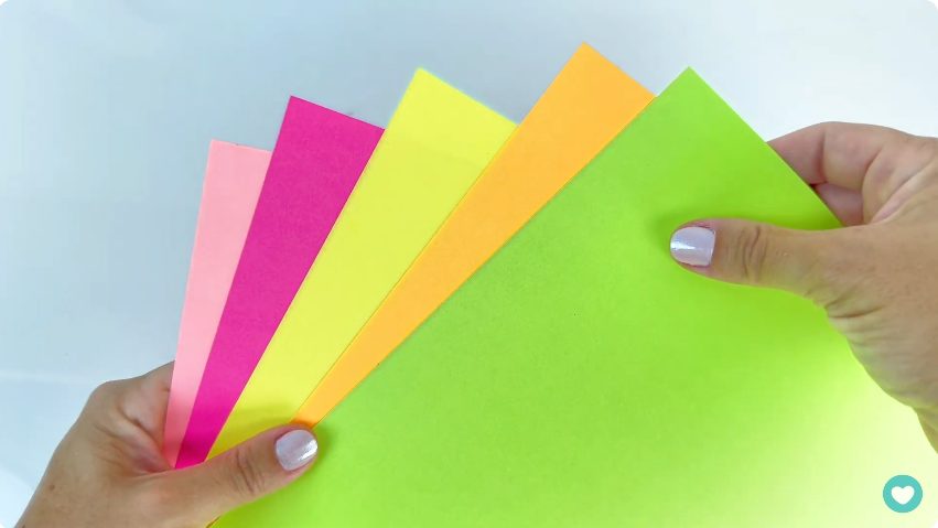 Papel para Artesanato Fluorescente