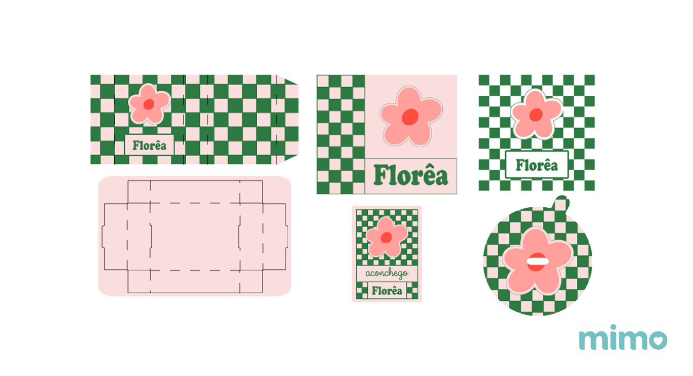 Arte para fazer embalagens personalizadas 