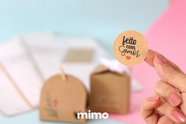Tag no Papel kraft para personalizar festas