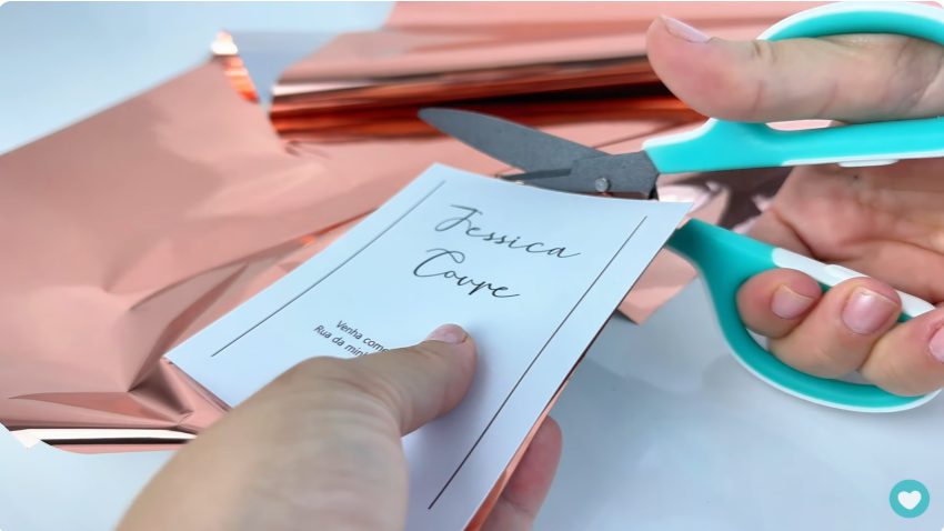 convite feito com papel fotografico mimo
