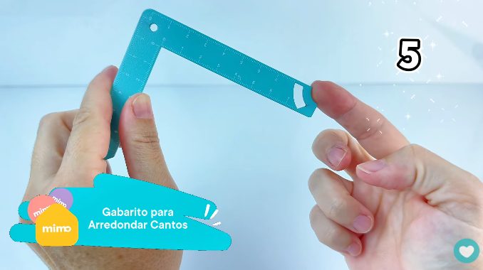 Local para arredondar cantos na Régua 5 em 1