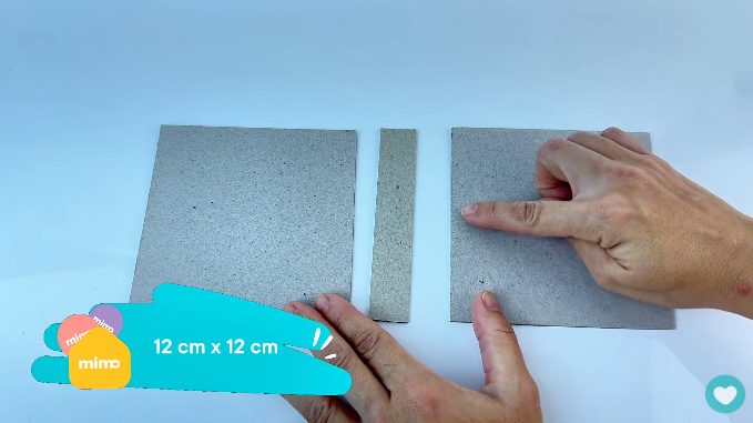 Recorte dos papéis para fazer o bloco de notas