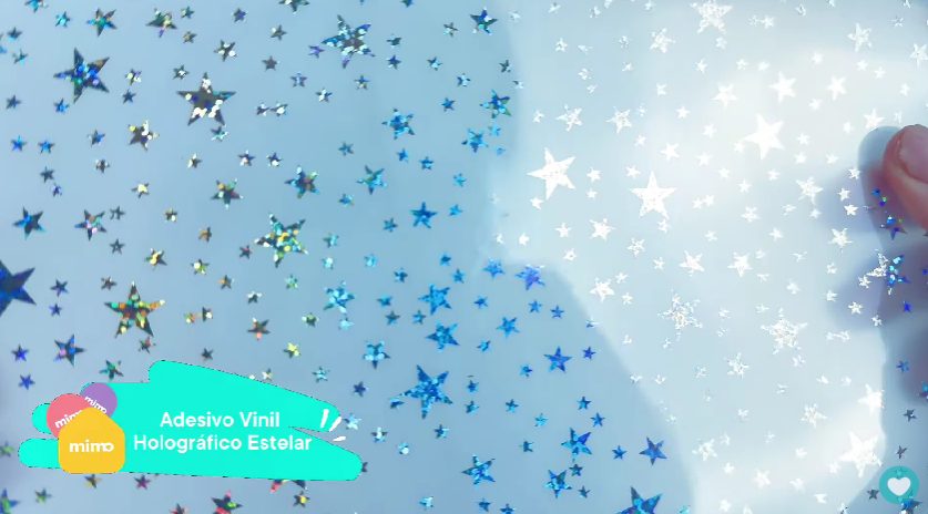 Adesivo Vinil Holográfico Estelar - Transparente