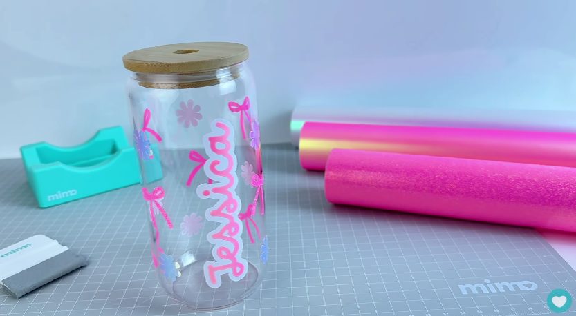 Resultado do copo personalizado com os Adesivos Vinis Mimo