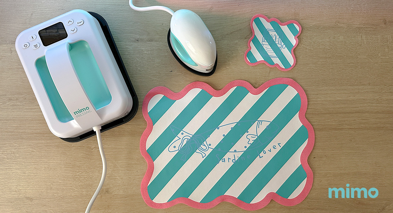 Jogo americado personalizado com as prensas térmicas mimo pressing