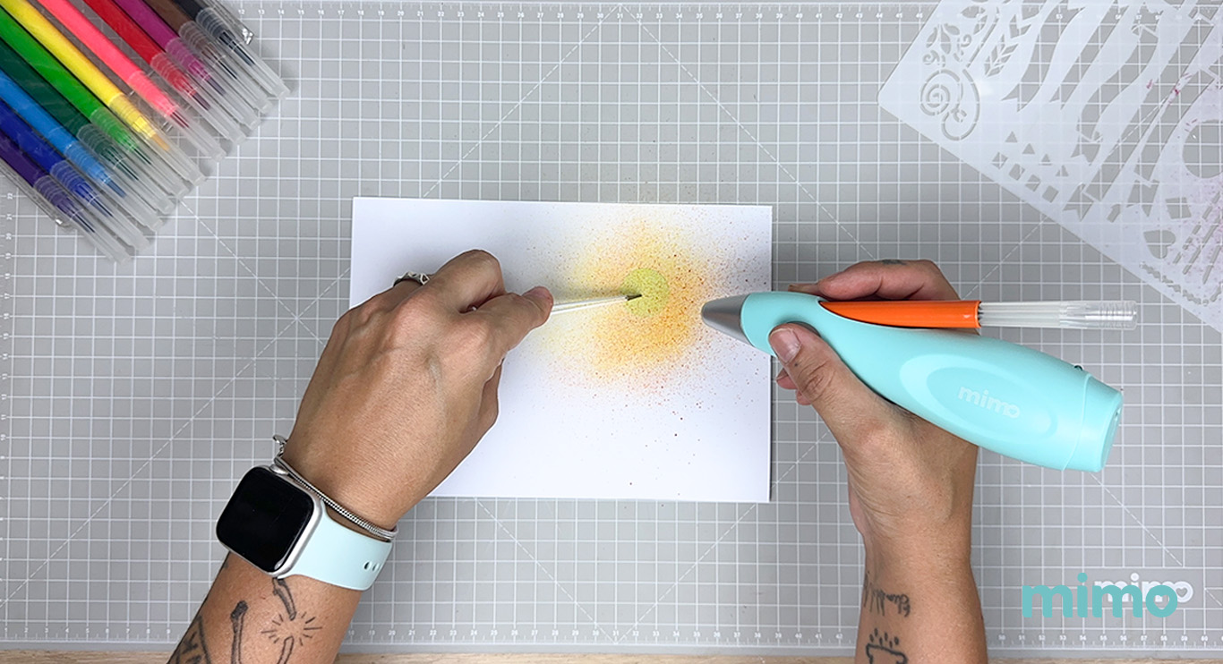 Sombreamento feito diretamente no papel Sombreamento feito diretamente no papel