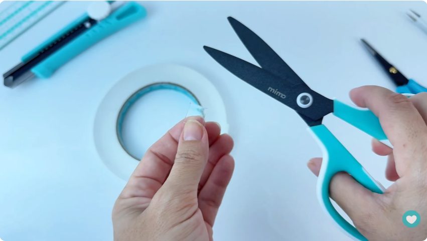 Tesoura antiaderente cortanto fita dupla face Tesoura antiaderente cortanto fita dupla face