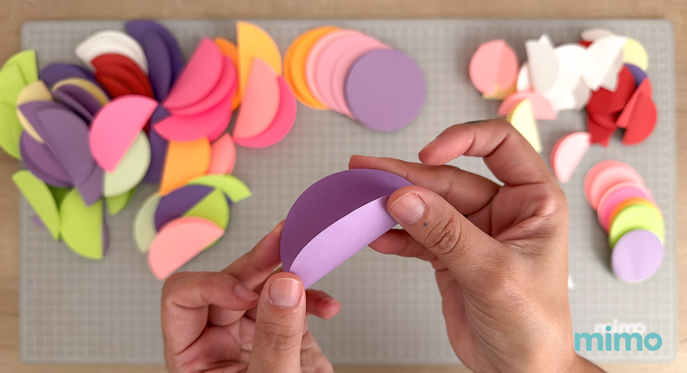 Dobrando os círculos ao meio Dobrando os círculos ao meio