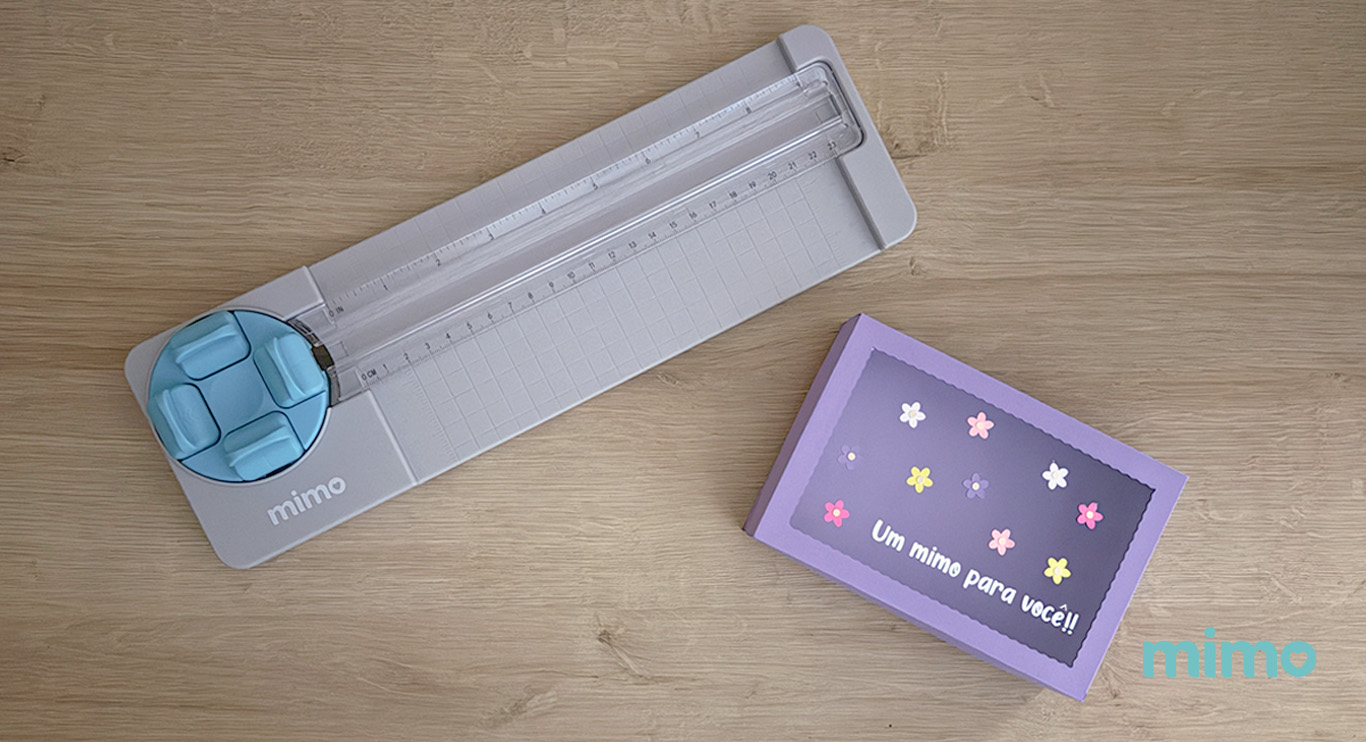 Resultado da embalagem feita com o Cortador 4 em 1 Resultado da embalagem feita com o Cortador 4 em 1