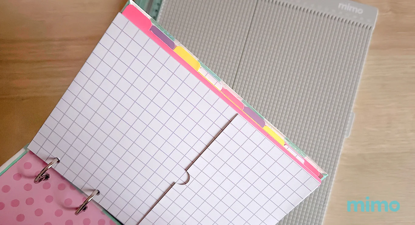 Inserindo as abas divisórias no planner